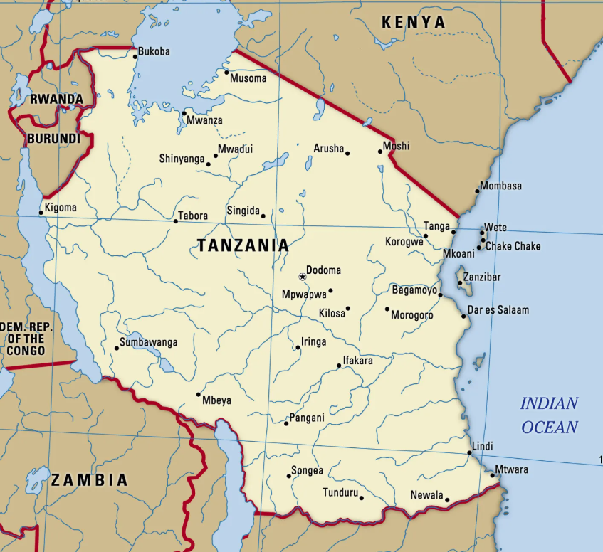 tanzania maps